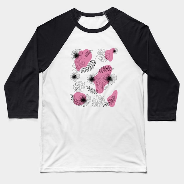 Flowers Baseball T-Shirt by Miruna Mares